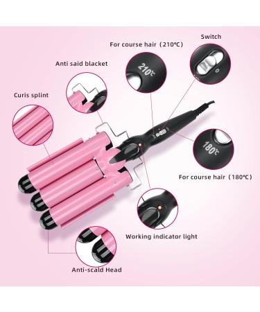 3 Barrel Curling Iron Wand - Hair Curler & Crimper for Short Hair Styling | US 32mm Hair Waver Tool - Buy Online on GoSupps.com