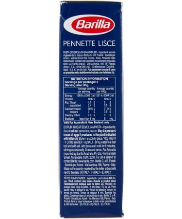 Italian Gourmet E.R. 5 x Barilla Pennette Lisce Pasta No. 69 100% Italian Noodles 500g + Italian Gourmet Pulp 400g - Buy Online on GoSupps.com