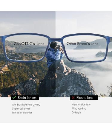 ZENOTTIC Reading Glasses & Blue Light Blocking Glasses for Men & Women - Lightweight & Stylish 1.00 Blue - Buy Online on GoSupps.com