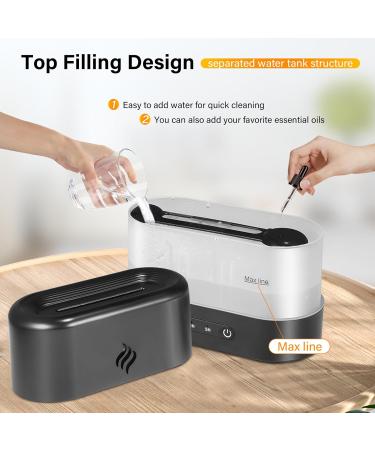 Flames Aroma Diffuser - Humidifier with 3 Timers 7 Colors Waterless Auto Switch-Off | Perfect for Home Office & Bedroom (Black) - Buy Online on GoSupps.com