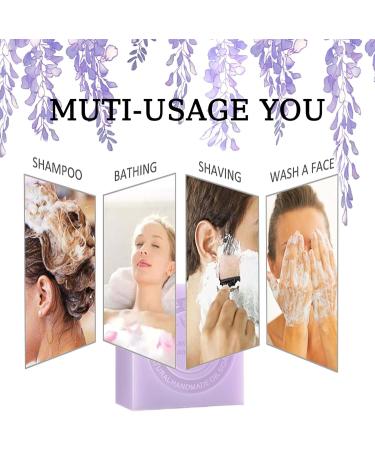 Tongyend Face Cleansing Bar 3.5OZ Skin Brightening Soap Removes Blackheads Tightens Pores For Women and Men (Lavender) - Buy Online on GoSupps.com