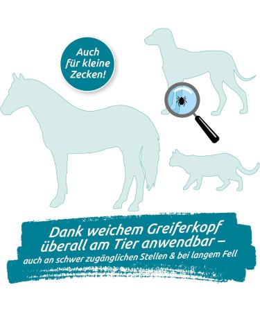 Ticksafe 2-Pack Tick Grippers with Rotating Head | Best Alternative to Tick Tongs - No Squeezing Pulling or Pressing - Turquoise for Animals - Buy Online on GoSupps.com