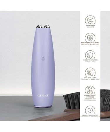 Geske SmartAppGuided Microcurrent Face-Lift Pen | 6-in-1 Anti-Aging Skincare Tool | Purple | Lift & Rejuvenate Skin Without Wrinkles - Buy Online on GoSupps.com