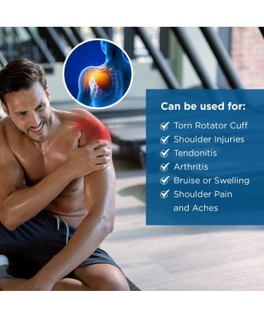 Shoulder Brace Ice Pack Compression Sleeve - Rotator Cuff Therapy Support for Pain Relief - Buy Online on GoSupps.com
