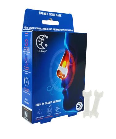 Hi -Sleep 30 pieces Premium nose plaster nasal stripes - against snoring breathing better better live calmly sleeping snoring mopper