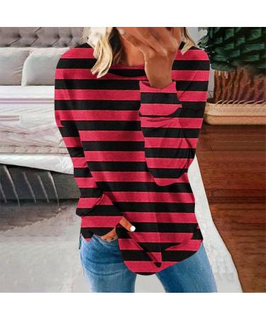 oelaio Womens Trendy Plaid Sweatshirts Lightweight Fall 2023 Long Sleeve Printed Tops Shirts Cute Teen Girls Crewneck Soft Red - Buy Online on GoSupps.com