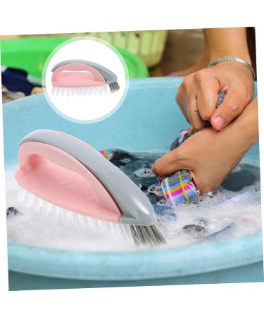 Ipetboom Laundry Brush Cleaning Brush Clothes Scrub Shoes Scrub Washing Brush Scrub Brush Shoe Brush Simple Style Brush Cleaning for Household Use Double Head Pink Plastic Macaron 16.50X9.50X6.00CM Pink - Buy Online on GoSupps.com