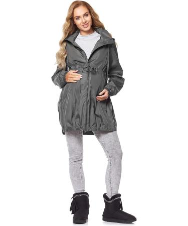 Be Mammy Women's Maternity Jacket BE20-213 | Grey | Stylish and Comfortable Maternity Outerwear - Buy Online on GoSupps.com