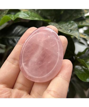 Manekieko Natural Rose Quartz Water Drop Chakra Thumb Worry Stone - Stress Relief Reiki Crystal Palm Stones for Healing - Buy Online on GoSupps.com