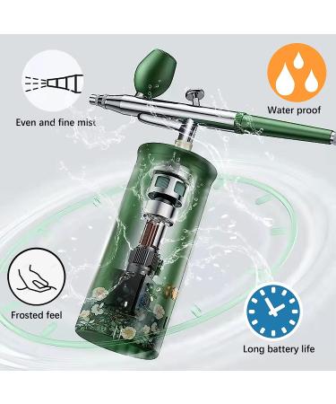 Mini Airbrush Makeup Kit with Compressor - Portable Elegance Airbrush for Tattoos, Cake Decorating, and Modeling in Green - Buy Online on GoSupps.com