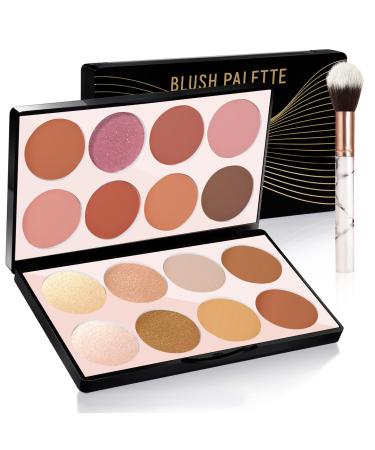 NewBang 16 Colors Blush Contour Highlighter Makeup Palette for Cheeks All-in-One Shimmer Silky Matte Mineral Blush Powder Palette Face Sculpting Bronzer Blusher Illuminator for a Natural Glowing 16-color - Buy Online on GoSupps.com