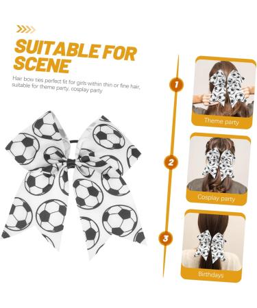 FRCOLOR Soccer Ribbon Girl Hair Accessories Soccer Hair Accessories Kids Hair Ties Kid Hair Accessories Hair Ribbon Bows for Hair Elastic Hair Ties Child Thread Webbing Elasticity Bow Tie - Buy Online on GoSupps.com
