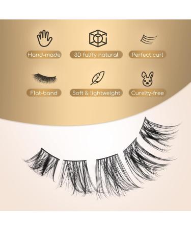 Larbois Individual Eyelashes with Clear Glue - 45 Clusters Kit, Natural Look, Reusable, Latex-Free, Russian Lashes - 10-16mm - Buy Online on GoSupps.com
