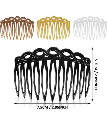 Prasacco 16 Pieces Hair Combs for Women Accessories French Hair Side Combs Plastic Twisthair Hair Accessories Comb Hair Clips Bridal Wedding Veil Teeth Hair Combs for Girls - Buy Online on GoSupps.com