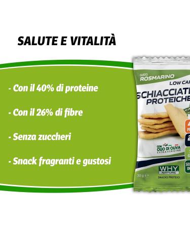  WHY NATURE WHY NATURE LOW CARB PROTEIC PRESSE - Protein Snack Gluten Free - Savory Snacks - Rosemary Flavour - 30g - Buy Online on GoSupps.com