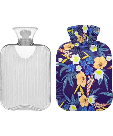 Buy Naanle Hot Water Bottle with Exotic Flowers Cover - 2L Heat & Cold Therapy for Back Pain Relief | International Shipping Available - Buy Online on GoSupps.com