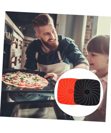 COLLBATH 2pcs Air Fryer Liner Air Fryers Airfryer Raised Silicone Air Fryer Mats Barbecue Mat Non Stick Black 20X20X1CM - Buy Online on GoSupps.com