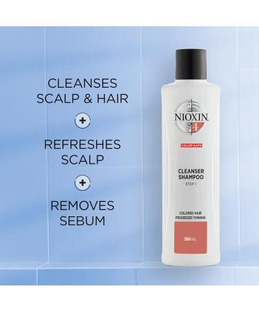 Nioxin System 4 Shampoo & Conditioner Prepack for Color Treated Hair - 33.8 fl oz with Progressed Thinning Pumps - Buy Online on GoSupps.com