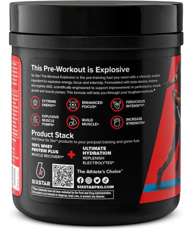 Pre Workout | Six Star PreWorkout Explosion | Pre Workout Powder for Men & Women | PreWorkout Energy Powder Drink Mix | Sports Nutrition Pre-Workout Products | ICY Rocket Freeze (30 Servings) Creatine Free Icy Rocket 30 Seâ¦ - Buy Online on GoSupps.com
