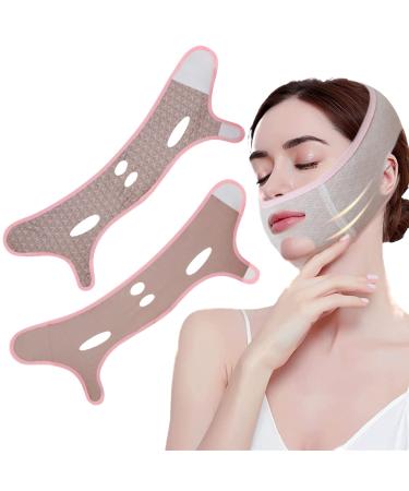 Reusable V Line Lifting Mask V Shaped Contouring Face Chin Up Strap High Elastic Prevent Facial Sagging for Women