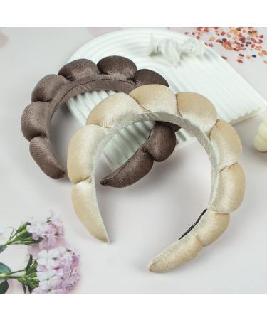 Velvet Spa Headband Set for Women - 2 Pack Soft Sponge and Terry Cloth Headbands for Makeup Removal, Skincare, Shower, Yoga - Hair Band for Face Washing - Buy Online on GoSupps.com