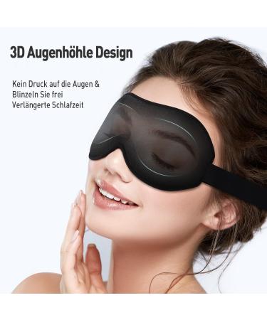 Umisleep 3D Sleep Mask for Side Sleepers - Adjustable Light Blocking & Breathable Eye Mask for Travel & Yoga - Unisex Black - Buy Online on GoSupps.com