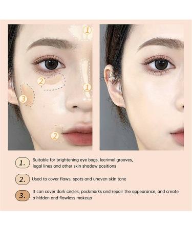 Tri-Color Concealer Palette - Full Coverage for Acne Marks, Dark Circles, and Tattoo Cover Up (2pcs) - Buy Online on GoSupps.com