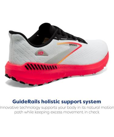 Brooks Women’s Launch GTS 10 Running Shoe - Blue/Black/Fiery Coral - Size 8.5 - Buy Online on GoSupps.com
