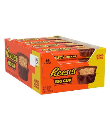 REESE'S BIG CUP Milk Chocolate Peanut Butter Cups Candy - Gluten Free - 2.8 oz King Size Pack (16 Count) - Buy Online on GoSupps.com