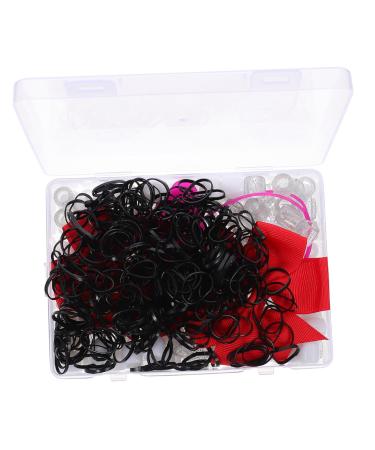 FRCOLOR 1 set Barrel beads Hair Jewelry Rings hair braiding beads braids bead hair tube beads hair braiding jewelry hair braid cuff braid hair coil Hair Cuffs to weave Red hair polyester