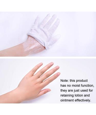 4 Pairs Moisturizing Cotton Hand Spa Gloves - Soft White for Spa & Hydration - International Shipping Available - Buy Online on GoSupps.com