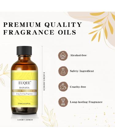 EUQEE Banana Fragrance Oil 60ml - Premium Aromatherapy Essential Oil for Diffusers & Candle Making - Buy Online on GoSupps.com