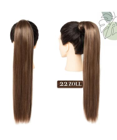 Shop Natural Wavy Ponytail Clip-In Hair Extensions | Medium & Light Brown 22 Inch - 110g - Buy Online on GoSupps.com