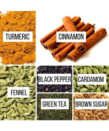 Turmeric Chai Tea Curcumin Tea - Green Tea chai for detox inflammation Whole All Natural Spices 100% Vegan and Gluten Free 56 Servings - Buy Online on GoSupps.com