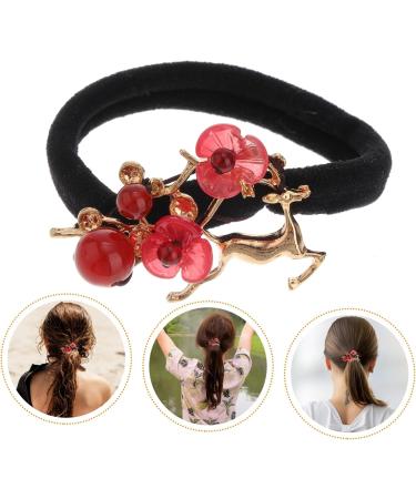 LALAFINA Hair Tie Hair Accessories for Women for Girls Hair Ribbons for Girls Flower Hair Elastics Chiffon Hair Band Womens Scarfs Multi-functional Hair Scrunchies Scarf Scrunchies - Buy Online on GoSupps.com
