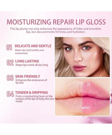 Hetrfly Color Changing Lip Gloss Pink Tinted Lip Plumper Serum - Natural Moisturizing Balm for Repair Hydration & Fine Line Reduction Pink Lip Serum - Buy Online on GoSupps.com