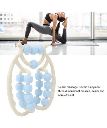 Dadea Muscle Scooter & Massage Roller | 20 Wheels for Leg Relief | Versatile Clay Device for Muscle Fatigue - Blue - Buy Online on GoSupps.com