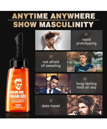 Miioto 2-in-1 Hair Styling Gel & Wax for Men - Long-Lasting Hold & Natural Finish with Comb - Buy Online on GoSupps.com