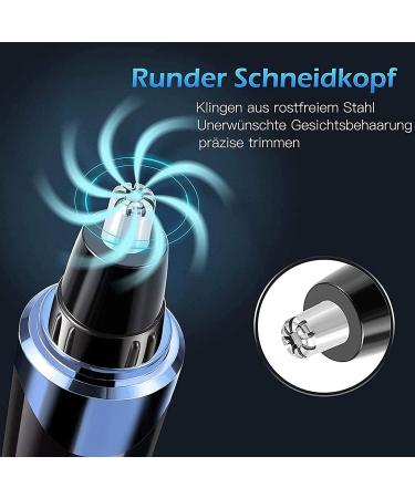 KouRy 4-in-1 USB Rechargeable Ear Nose Hair Trimmer - Portable Electric Clipper for Men & Women Waterproof Double-Edge Stainless Steel Blades - Buy Online on GoSupps.com