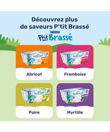 Nestl - P tit Brass Poire - Alimentation B b 6 Mois et Plus - Dessert B b au Lait Entier - Laitage Source de Calcium - R duit en Sucres - Produit en France - 4 x 100gr 4x100g (Lot de 4) - Buy Online on GoSupps.com