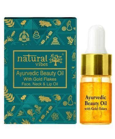 Natural Vibes Gold Beauty Oil - Elixir For Face Lips Neck and Peaceful Sleep - 3 ml