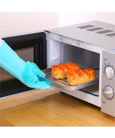 BUSOTH Magic Silica Gel Frosted Rubber Cleaning Gloves Dust Removal Kitchen Household Gloves Dishwashing Gloves One Size Light gray - Buy Online on GoSupps.com