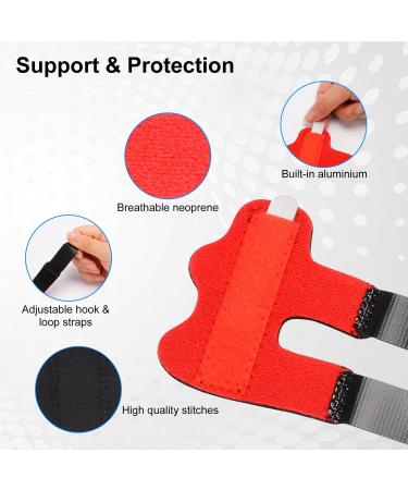 Supegar Adjustable Trigger Finger Rail 3-Pack - Reusable Finger Rails for Index Medium Ring Fingers - Removable Aluminum Bracket in Black Blue Red - Buy Online on GoSupps.com