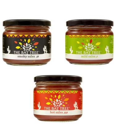 The Bay Tree Salsa Sauce Pick N Mix - Choose From 3 Flavours | Smoky-Salsa Hot-Salsa & Mild-Salsa Tomato - Pack of 3 x 290g