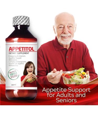 Appetitol Appetite-Weight Gain | Natural Stimulant for Underweight Children | Fortified with Vitamins and Minerals | 8 Fl Oz - Buy Online on GoSupps.com