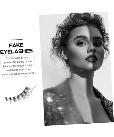 Beatifufu 5 Pairs False Lashes Fake Eyelashes Eye Lash Extension Eyes Lashes Eyelashes Natural Look Makeup Lash False Eyelash Strip Lash Strips Set Transparent Stem Artificial Fiber - Buy Online on GoSupps.com