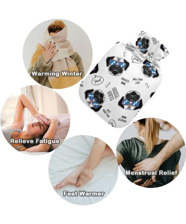 Naanle Funny Mops Dog Warm Water Bottle - 1L Heat Therapy for Pain Relief & Bedwarmer - Buy Online on GoSupps.com