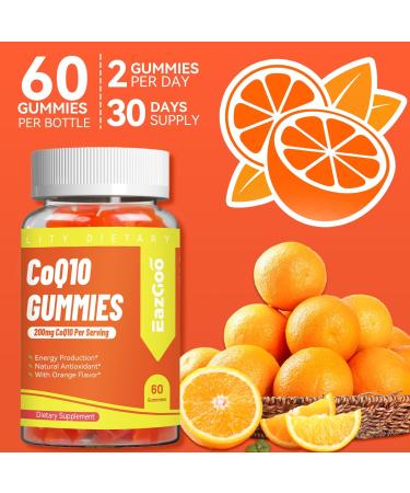 CoQ10 Gummies 200mg - Vegan Energy Supplement Non-GMO & Gluten Free (60 Count) - Boost Energy Naturally - Buy Online on GoSupps.com