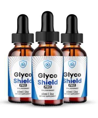 Glyco Shield Drops Official GlycoShield Blood Formula Support Supplement - Maximum Strength All Natural Formula to Maintain Overall Well Being & Healthy Energy Premium GlycoShield Reviews (3 Pack)