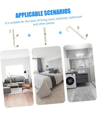 Cabilock 2pcs Dual-Hook Clothes Hanger Behind Clothing Storage Back Creative Towel Cabinet Punch- Coat - Buy Online on GoSupps.com